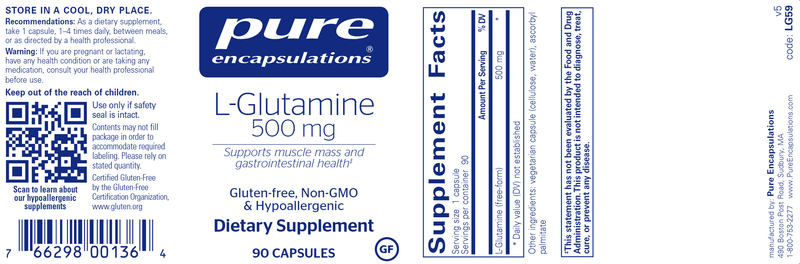 L-Glutamine 500 Mg. 90's