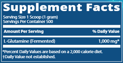 L-Glutamine Powder (Metabolic Response Modifier) 500g Supplement Facts