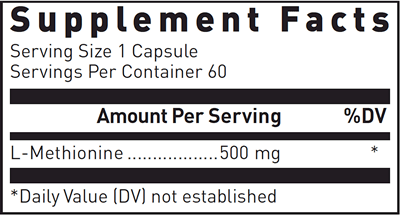 L-Methionine (Douglas Labs) supplement facts