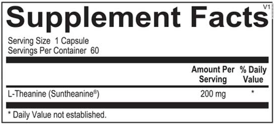 L-THEANINE (Ortho Molecular) supplement facts