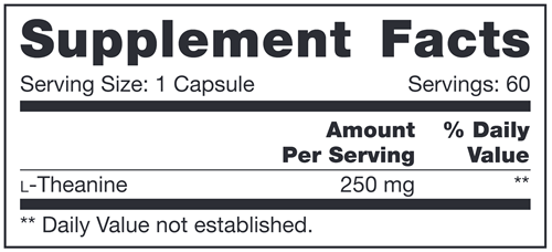 L-Theanine SAP (NFH Nutritional Fundamentals) Supplement Facts