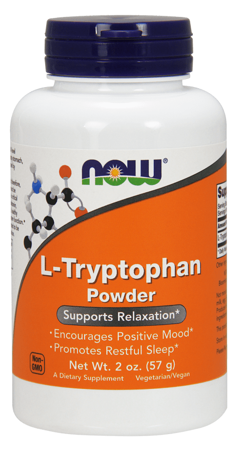 L-Tryptophan Powder (NOW) Front