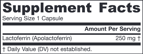 Lactoferrin Freeze-Dried Jarrow Formulas supplement facts