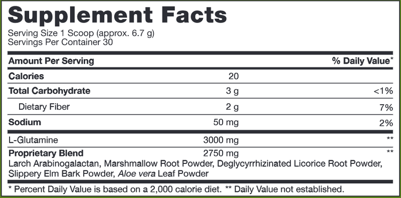 Leaky Gut Revive - Strawberry Lemonade (Amy Myers MD) supplement facts