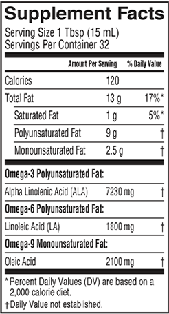 Lignan Flax Oil (Liquid) 16oz (Barlean's Organic Oils) supplement facts