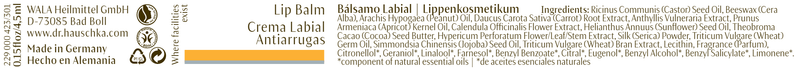 Lip Balm (Dr. Hauschka Skincare) Label