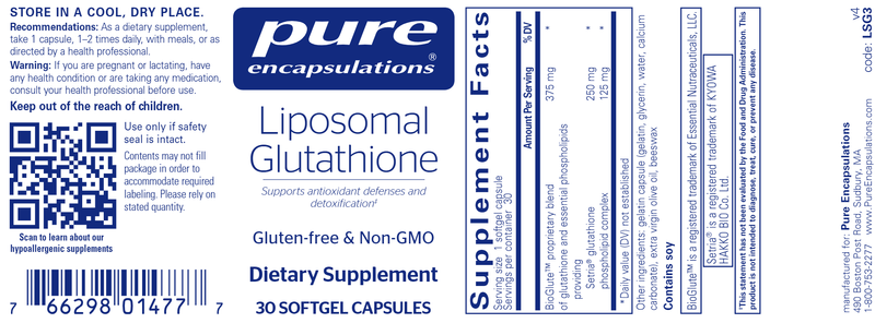 Liposomal Glutathione 30's