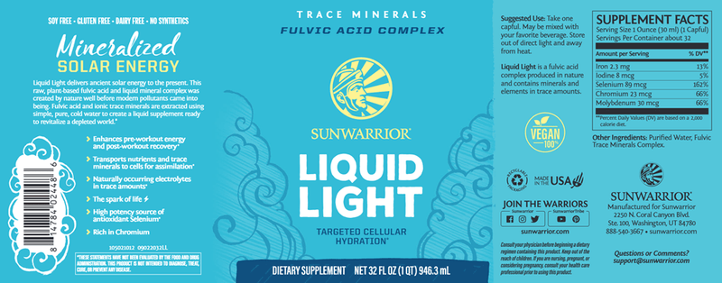 Liquid Light (Sunwarrior) Label