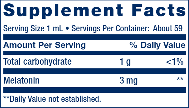 Liquid Melatonin Citrus-Vanilla (Life Extension) Supplement Facts