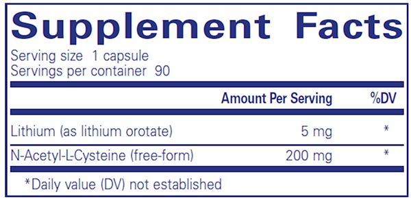 Lithium (Orotate) 5 Mg 90 Count