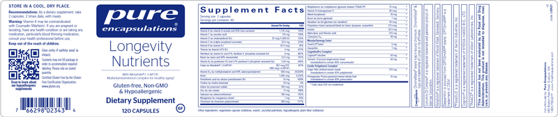 Longevity Nutrients 120 Count