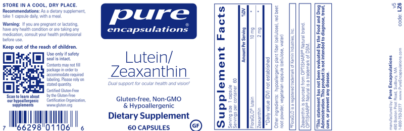 Lutein/Zeaxanthin 60 Count