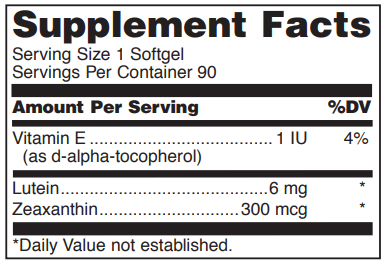 Lutein (Douglas Labs) supplement facts