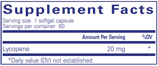 Lycopene 20 Mg 60 Count