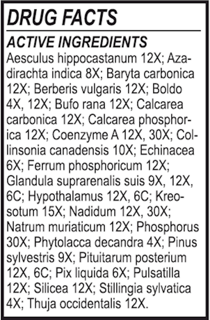 Lymph-Tone II (Energetix) Drug Facts