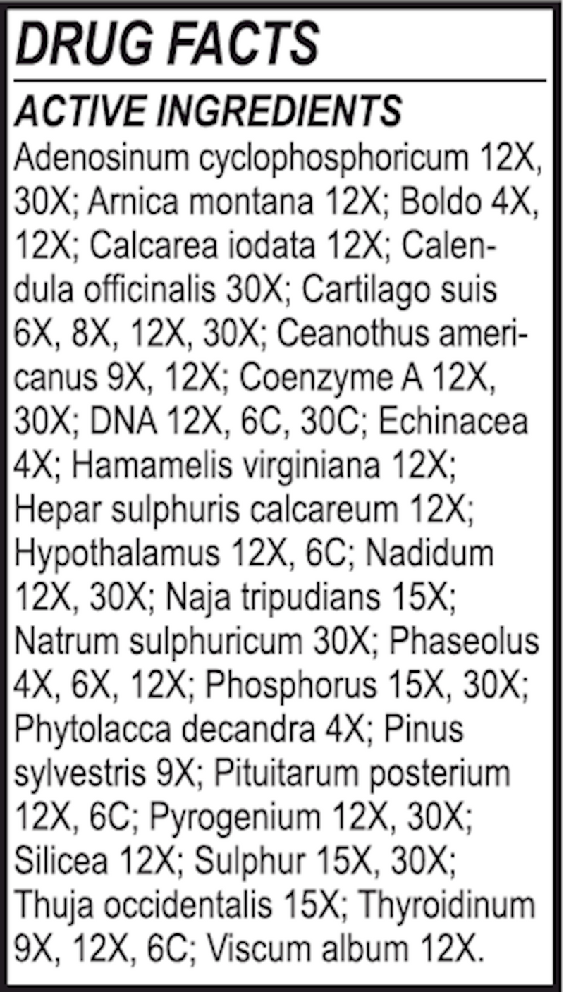 Lymph-Tone III (Energetix) Drug Facts