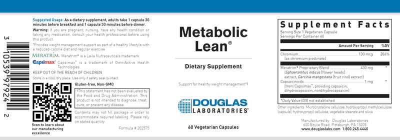 BACKORDER ONLY - METABOLIC LEAN