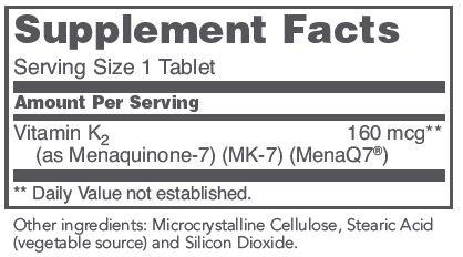 MK-7 Vitamin K2 (Protocol for Life Balance) Supplement Facts