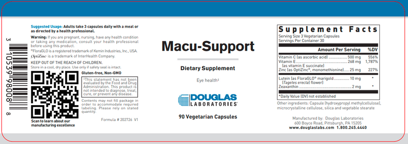 Macu-Support™ (Douglas Labs) Label