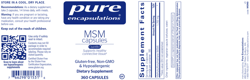 MSM Capsules 360 Count