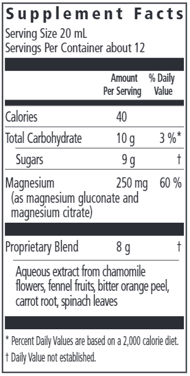 Magnesium Liquid 8.5oz (Salus) Supplement Facts