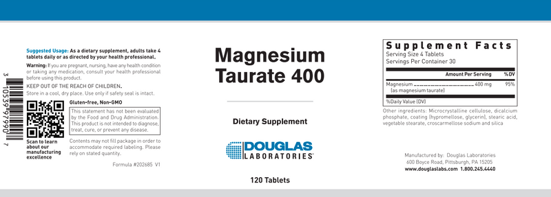 Buy Magnesium Taurate 400 Douglas Labs