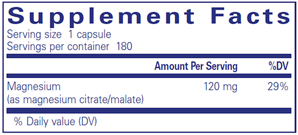 Magnesium (Citrate/Malate) 180 Count