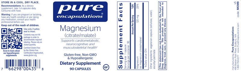 Magnesium (Citrate/Malate) 90ct