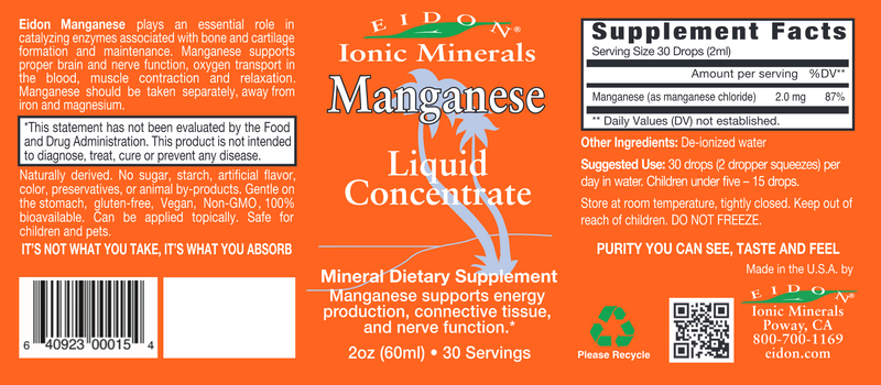 Manganese Liquid (Eidon) Label