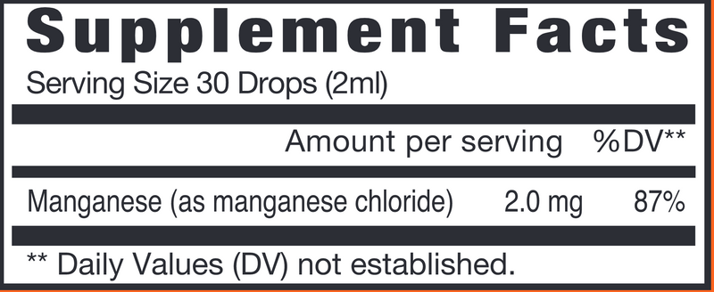 Manganese Liquid (Eidon) Supplement Facts