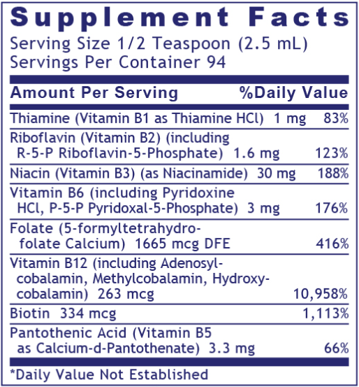 Max B-ND 8oz (Premier Research Labs) Supplement Facts