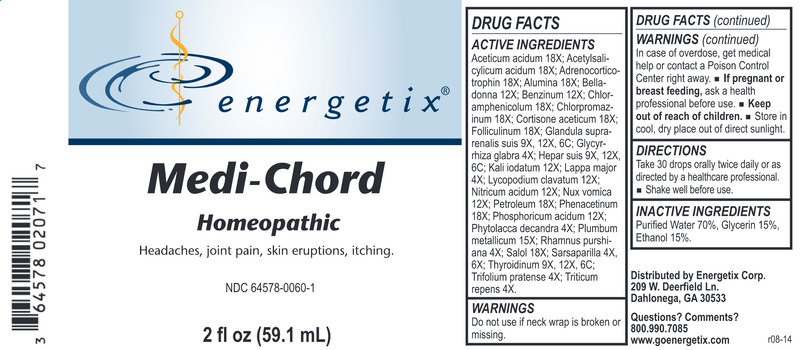 Medi-Chord (Energetix) Label