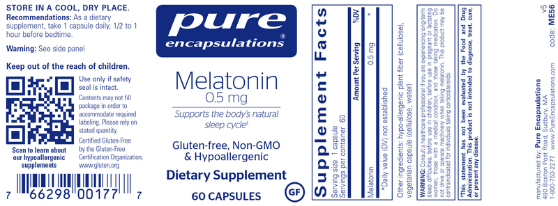 Melatonin 0.5 Mg. 60ct