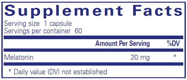 Melatonin 20 Mg. 60's