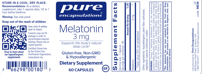 Melatonin 3 Mg. 60ct