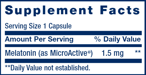 Melatonin IR/XR (Life Extension) Supplement Facts