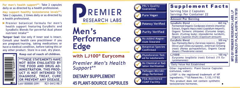 Men's Performance Edge Premier (Premier Research Labs) Label