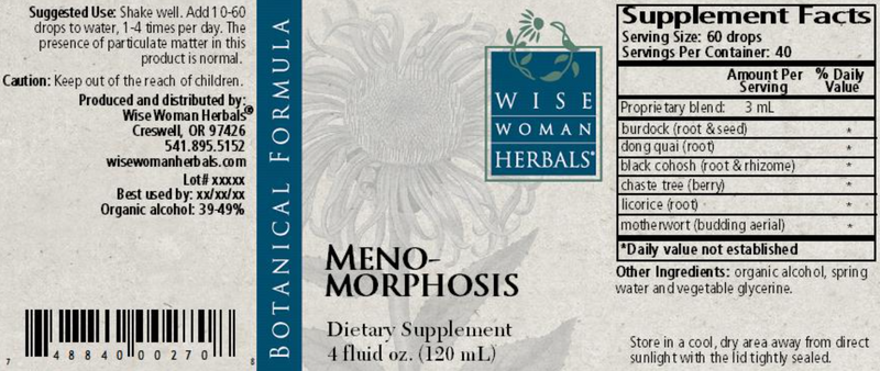 Meno Morphosis 4oz Wise Woman Herbals