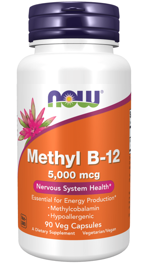 Methyl B-12 5000 mcg (NOW) Front