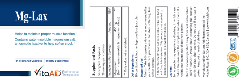 Mg-Lax Vita Aid products