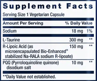 Mitochondrial Basics with PQQ (Life Extension) Supplement Facts