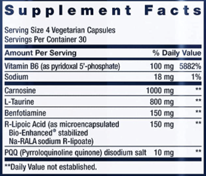 Mitochondrial Energy Optimizer with PQQ (Life Extension) Supplement Facts