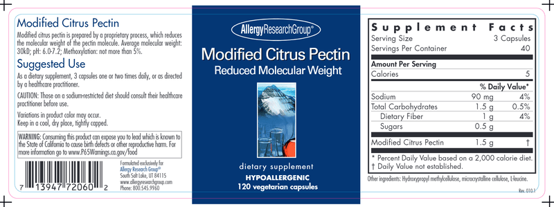 Modified Citrus Pectin