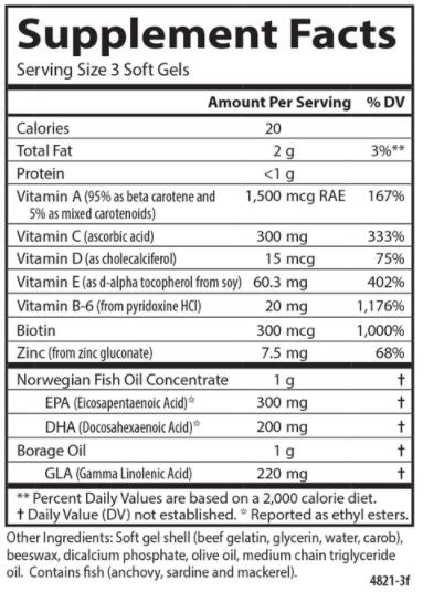 Moistur-Eyes (Carlson Labs) Supplement Facts