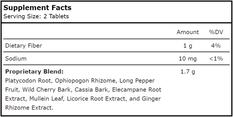 Mullein Lung Complex (Planetary Herbals) Supplement Facts