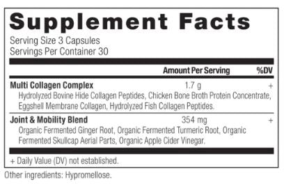 Multi Collagen Joint + Mobility 90ct (Ancient Nutrition) Supplement Facts