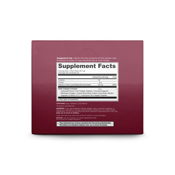 Multi Collagen Protein 40 packets (Ancient Nutrition) Supplement Facts