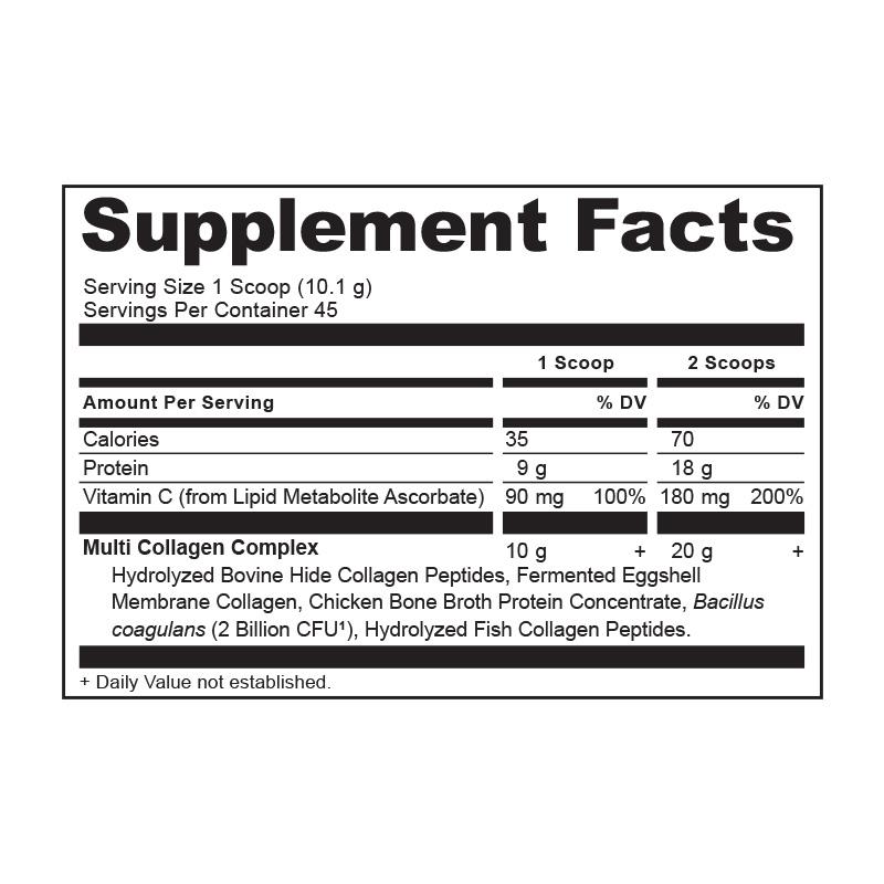 Multi Collagen Protein Powder 45 servings (Ancient Nutrition) Supplement Facts