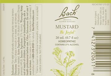 Mustard Flower Essence (Nelson Bach) Label