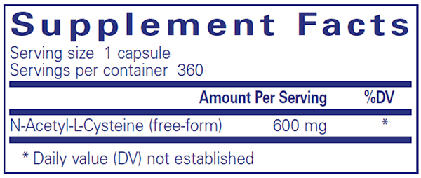 NAC (n-acetyl-l-cysteine) 600 mg 360 Count